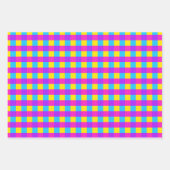 Bright Gingham Pattern Wrapping Paper Set (Voorkant 2)