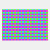 Bright Gingham Pattern Wrapping Paper Set (Voorkant)