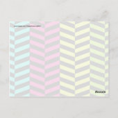 Bright Girly Neon Stripes Chevron Pattern Briefkaart (Achterkant)