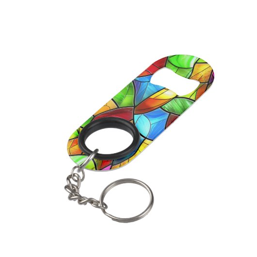 Bright Glas in lood Mosaic Mini Flessenopener (Achterkant Gekanteld)