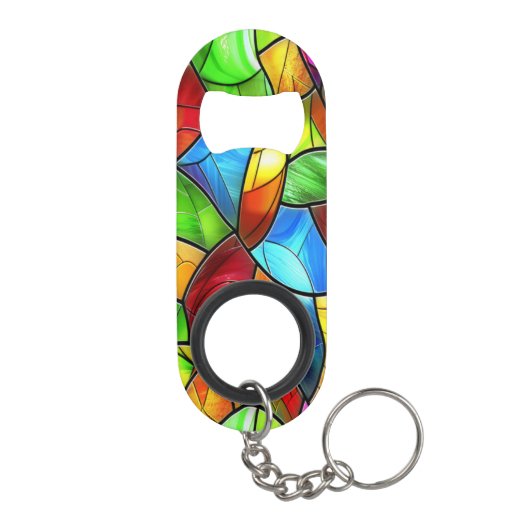 Bright Glas in lood Mosaic Mini Flessenopener (Achterkant)