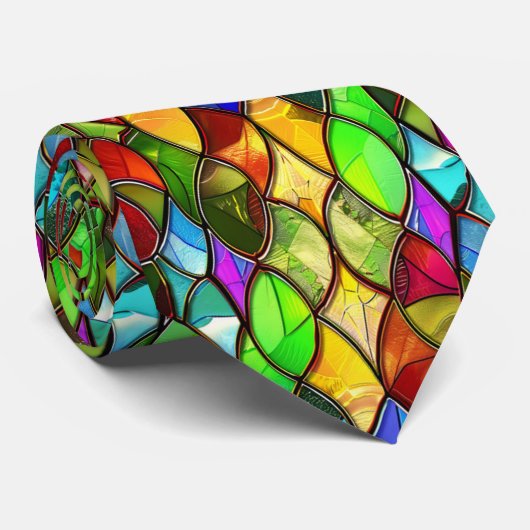 Bright Glas in lood Statement Stropdas (Opgerold)