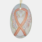 Bright Gold Awareness Ribbon Angel Ornament (Links)