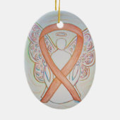 Bright Gold Awareness Ribbon Angel Ornament (Achterkant)