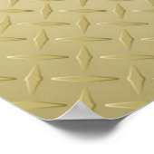 Bright Gold Diamond Bord Pattern Poster (Hoek)