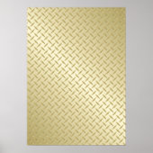 Bright Gold Diamond Bord Pattern Poster (Voorkant)