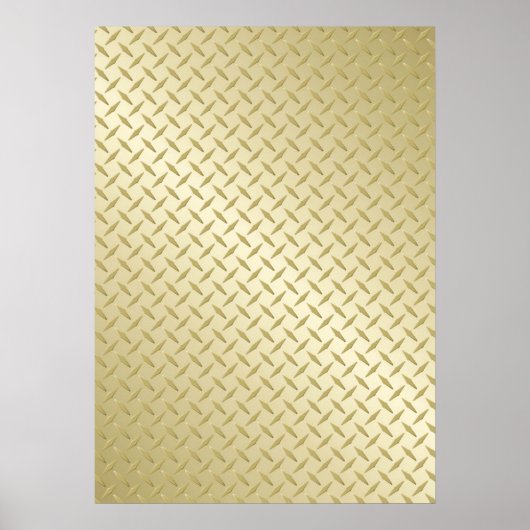 Bright Gold Diamond Bord Pattern Poster (Voorkant)