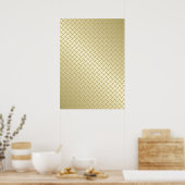 Bright Gold Diamond Bord Pattern Poster (Keuken)