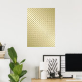 Bright Gold Diamond Bord Pattern Poster (Thuiskantoor)