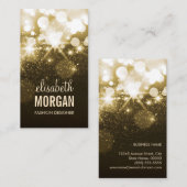 Bright Gold Glitter Sparkle Bokeh Visitekaartje (Voorkant / Achterkant)