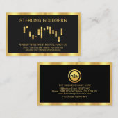 Bright Gold Stock Graph Lijst Visitekaartje (Voorkant / Achterkant)