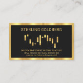 Bright Gold Stock Graph Lijst Visitekaartje (Voorkant)