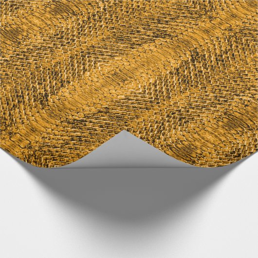 Bright Gold Viper Snakeskin Cadeaupapier (Hoek)