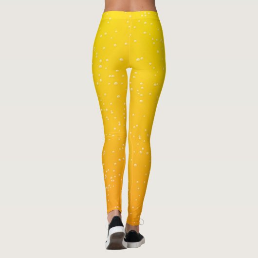 Bright Golden Beer Bubbles Leggings (Achterkant)