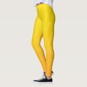 Bright Golden Beer Bubbles Leggings (Links)