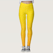 Bright Golden Beer Bubbles Leggings (Voorkant)