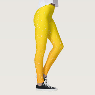Bright Golden Beer Bubbles Leggings
