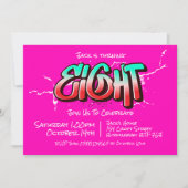 Bright Graffiti Acht uitnodiging (Voorkant)