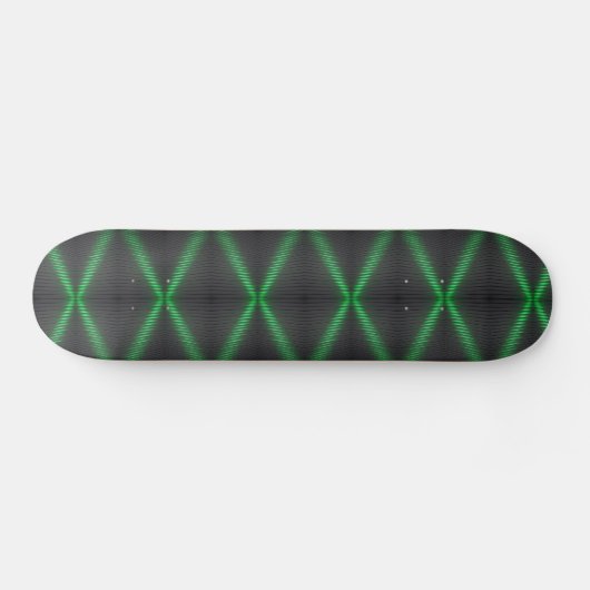 Bright Green and Black Hi Tech Pattern Persoonlijk Skateboard (Horizontaal)