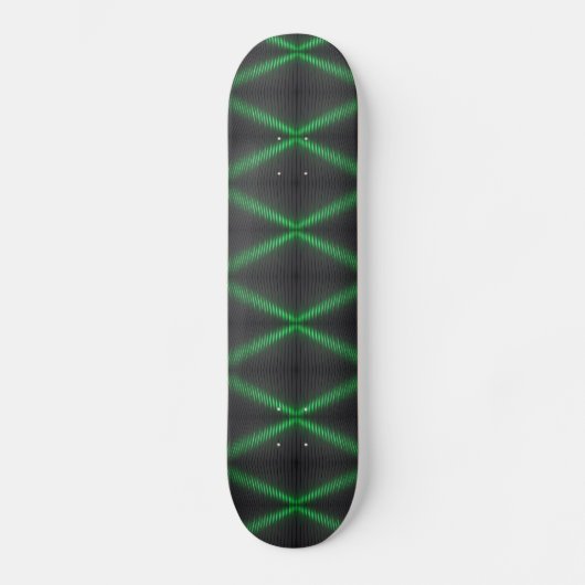 Bright Green and Black Hi Tech Pattern Persoonlijk Skateboard (Voorkant)
