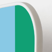 Bright Green and Blue Stripes | Ciao Bella Pickleball Paddle (Links Detail)