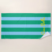 Bright Green and Blue Stripes | Ciao Bella Strandlaken (Voorkant)