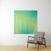Bright green and turquoise pop art retro backgroun wandkleed (In Situ (horizontaal))