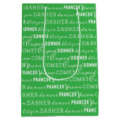 Bright Green Christmas Gift Bag | Santa's Reindeer Medium Cadeauzakje (Achterkant)