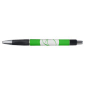 Bright Green Circle Monogram Pen (Voorkant)