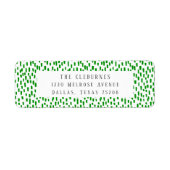 Bright Green Dashing Return Address Label (Voorkant)
