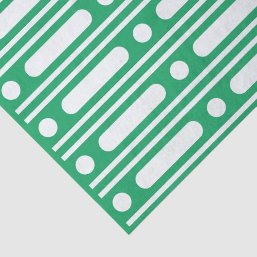 Bright Green Dot Border Decoupage Paper Tissuepapier (Detail)