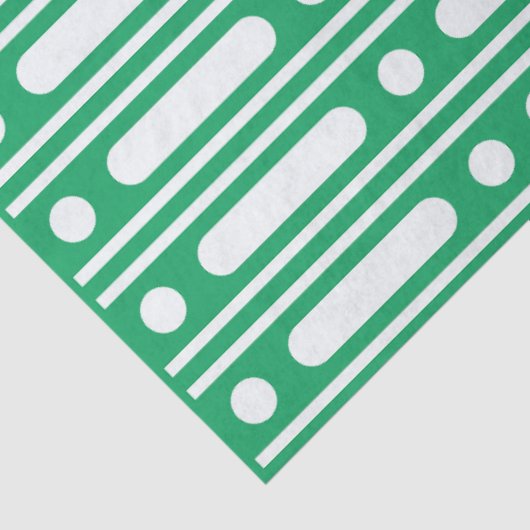 Bright Green Dots Border Decoupage Paper Tissuepapier (Detail)