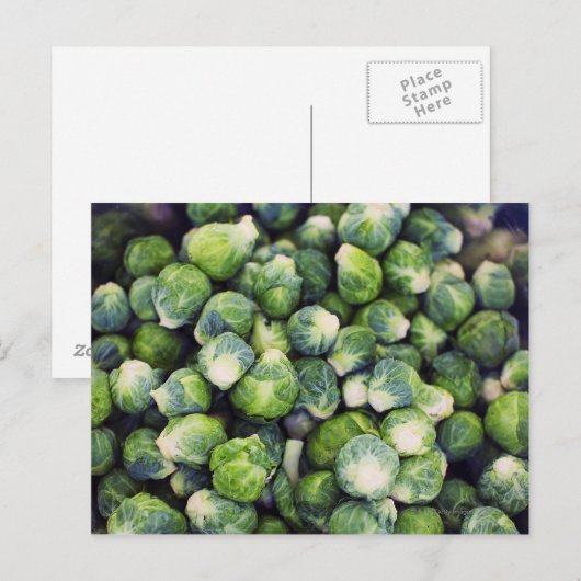 Bright Green Fresh Brussels Sprouts Briefkaart (Voorkant / Achterkant)