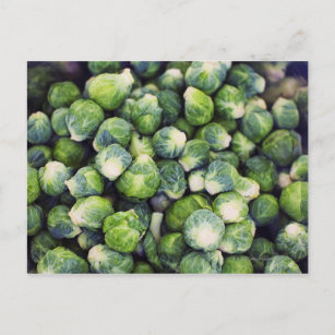 Bright Green Fresh Brussels Sprouts Briefkaart
