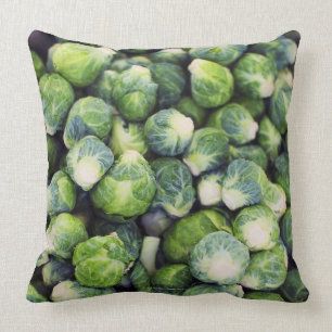 Bright Green Fresh Brussels Sprouts Kussen