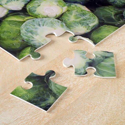 Bright Green Fresh Brussels Sprouts Legpuzzel (Zijkant)
