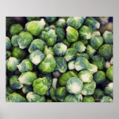 Bright Green Fresh Brussels Sprouts Poster (Voorkant)