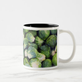 Bright Green Fresh Brussels Sprouts Tweekleurige Koffiemok