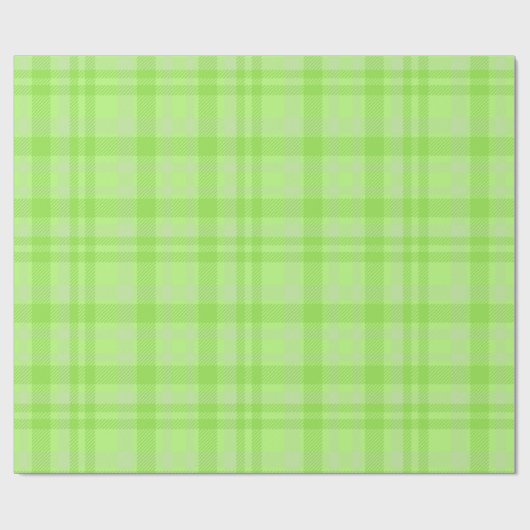 Bright Green Fun & Bold Tartan Plaid Pattern Cadeaupapier (Vlak)