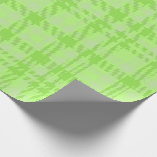 Bright Green Fun & Bold Tartan Plaid Pattern Cadeaupapier (Hoek)