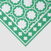 Bright Green Geometric Bone Inlay Decoupage Paper Tissuepapier (Detail)