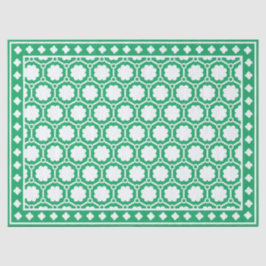 Bright Green Geometric Bone Inlay Decoupage Paper Tissuepapier