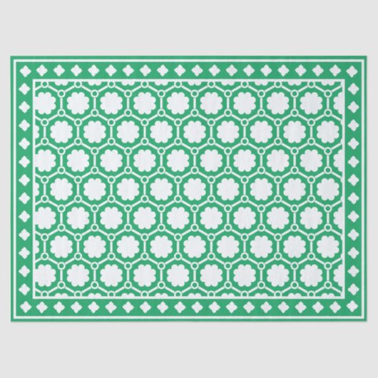 Bright Green Geometric Bone Inlay Decoupage Paper Tissuepapier (Voorkant)