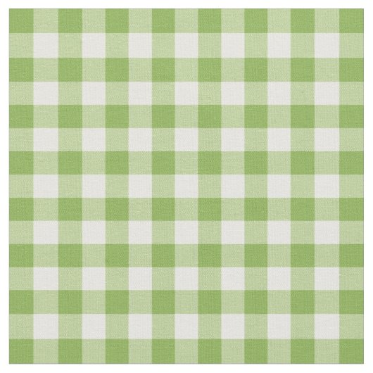 Bright Green Gingham Pset Stof (Close Up)