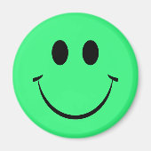 Bright Green Happy Face Magnet (Voorkant)