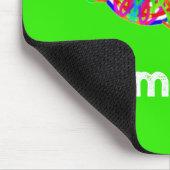 Bright Green Mandala Name Mousepad Muismat (Hoek)