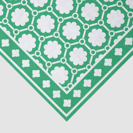 Bright Green Modern Bone Inlay Decoupage Paper Tissuepapier (Detail)