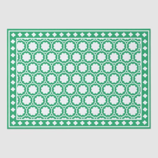 Bright Green Modern Bone Inlay Decoupage Paper Tissuepapier (Voorkant)