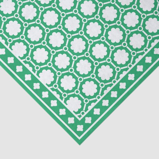 Bright Green Modern Bone Inlay Decoupage Paper Tissuepapier (Detail)