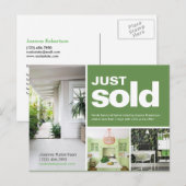 Bright green Net verkocht onroerend goed advertent Briefkaart (Voorkant / Achterkant)